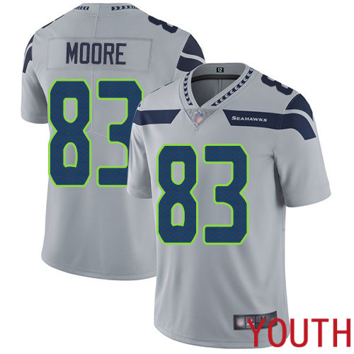 Seattle Seahawks Limited Grey Youth David Moore Alternate Jersey NFL Football #83 Vapor Untouchable->women nfl jersey->Women Jersey